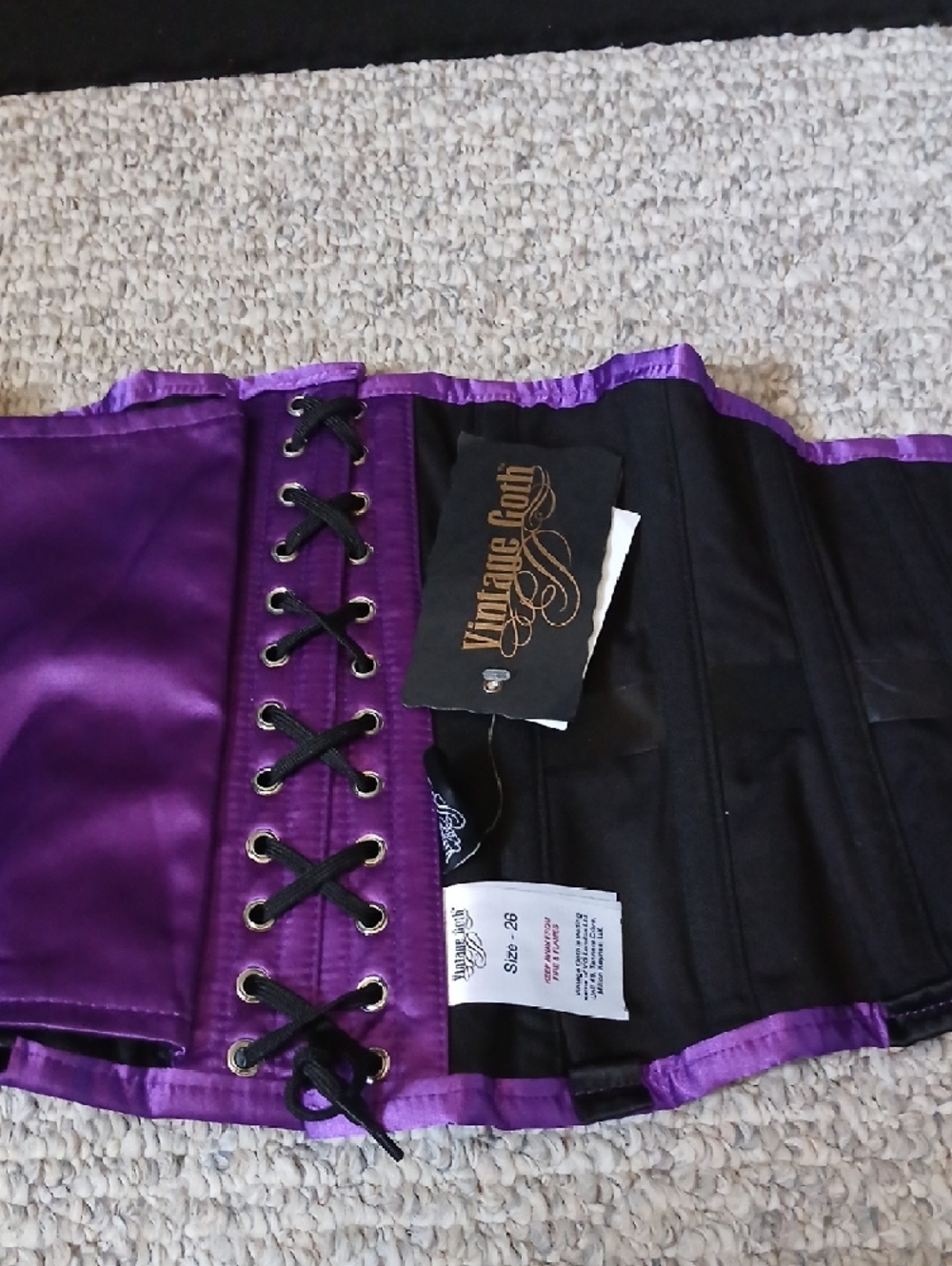 Authentic Purple Underbust Waist Cincher Corset - Shaping Intimates - Picture 3 of 7